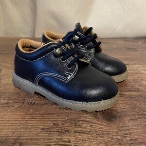 Vintage 1970s Playclothes Little Boys Shoes Sz 6 Navy Blue Loafer Toddler